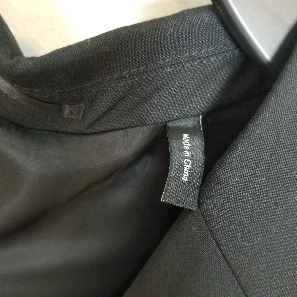 Theory Men Wool Blend Blazer Jacket Sz 42‎ R Black Button Up Preppy Office